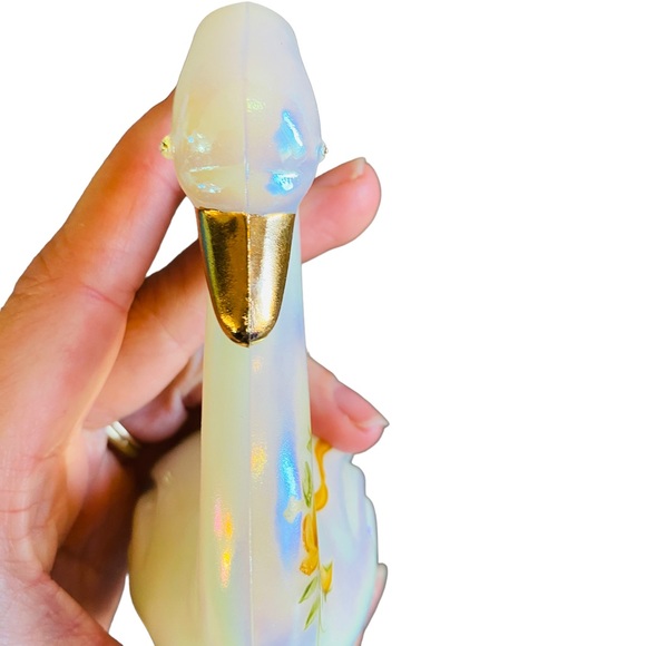 FENTON Hand Painted 50th Anniversary Swan - Picture 4 of 8